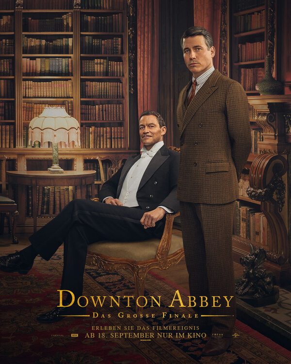 Donton Abbey Thomas Barrow (Robert James-Collier) und Guy Dexter (Dominic West) Charakterposter